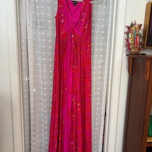 Chic Pink and Red Women's Dress
